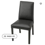 Bergmund Ikea eetkamer stoel zwart ECHT leer - 2 stuks!, Twee, Leer, Zo goed als nieuw, Zwart
