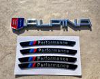 BMW ALPINA MERK PLAATJE METAAL + 4X M VELG PLAATJE SETJE, Auto diversen, Wieldoppen, Ophalen of Verzenden, Nieuw