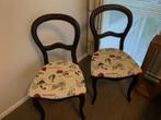 Biedermeier stoelen 2x - nieuw gestoffeerd!, Antiek en Kunst, Antiek | Meubels | Stoelen en Banken, Ophalen