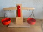 Educo Houten Weegschaal Kinderspeelgoed Vintage, Antiek en Kunst, Ophalen