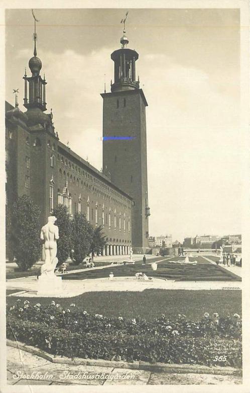 (381-355-039) Stockholm Stadshustradgarden, Verzamelen, Ansichtkaarten | Buitenland, Overig Europa, Verzenden