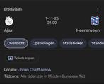 KAART GEZOCHT F SIDE AJAX HEERENVEEN, Tickets en Kaartjes, Sport | Voetbal