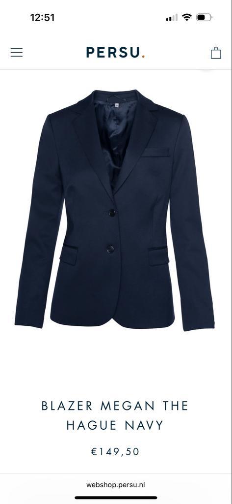 Persu Megan Navy Pak Maat 36, Kleding | Dames, Broeken en Pantalons, Zo goed als nieuw, Maat 36 (S), Blauw, Lang, Ophalen of Verzenden