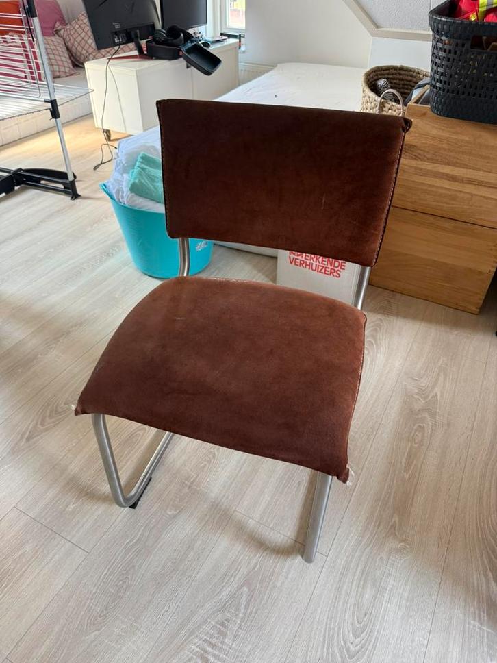 Eetkamer stoelen bruin leer, Huis en Inrichting, Stoelen, Gebruikt, Vijf, Zes of meer stoelen, Leer, Bruin, Ophalen