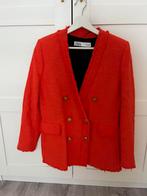 Zara oranje Tweed jasje blazer maat M, Verzenden, Zo goed als nieuw, Maat 38/40 (M), Oranje