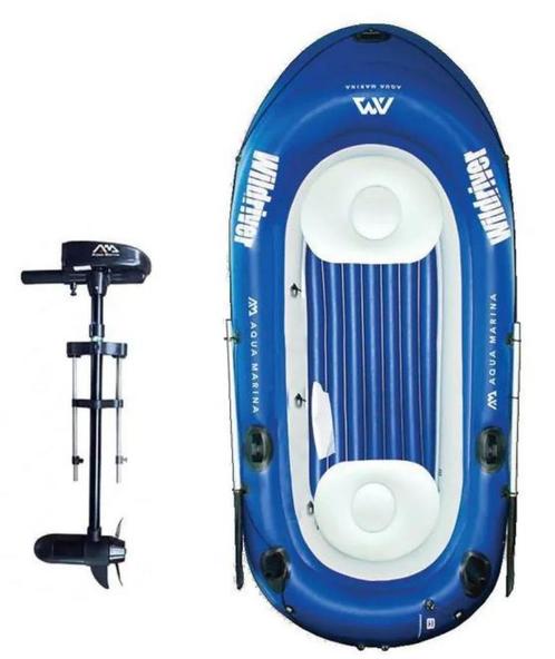 Aqua Marina Wildriver Opblaasboot met Elektromotor, Watersport en Boten, Rubberboten, Zo goed als nieuw, Overige merken, Overige materialen