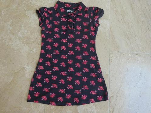 FRENDZ grijs gebloemde stretch jurk  - NIEUW - maat 92 / 98, Kinderen en Baby's, Kinderkleding | Maat 92, Nieuw, Meisje, Jurk of Rok