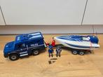 Playmobil 5187 politietruck met speedboot, Ophalen of Verzenden, Gebruikt