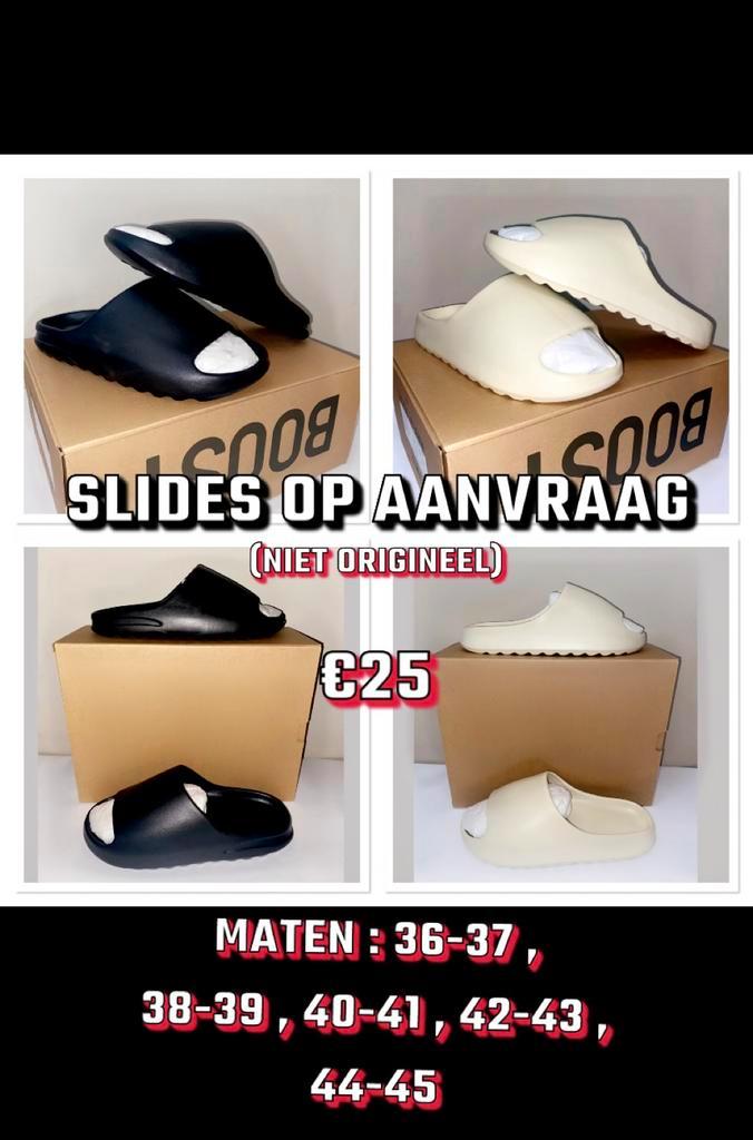 Yeezy Slides €19,99 (40% korting‼️) LAATSTE MAAT, Kleding | Heren, Schoenen, Zo goed als nieuw, Slippers, Wit, Ophalen of Verzenden