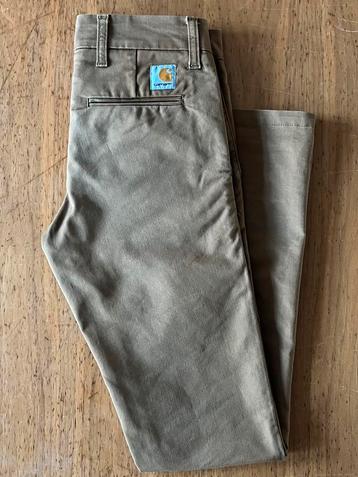 Carhartt WIP chino broek, kaki bruin, maat W27 L32 (164) beschikbaar voor biedingen