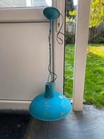Vintage blauwe hanglamp, Ophalen of Verzenden, Gebruikt, Metaal, 50 tot 75 cm