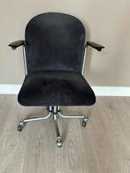 Gispen retro vintage bureaustoel  wielen bakeliet leuningen, Ophalen, Gebruikt, Zwart, Bureaustoel