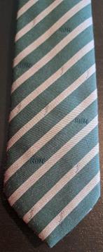 ABN Bank stropdas grijs-groen gestreept met Gulden logo, Ophalen of Verzenden, Nieuw, Gebruiksvoorwerp