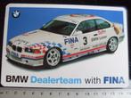 sticker bmw dealer team with fina logo rallye race racing, Auto of Motor, Zo goed als nieuw, Verzenden