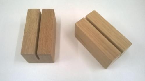 menukaarthouder massief eiken 11 x 6 x 6 cm en 14,8x 4 x6 cm, Verzamelen, Biermerken, Nieuw, Reclamebord, Plaat of Schild, Overige merken