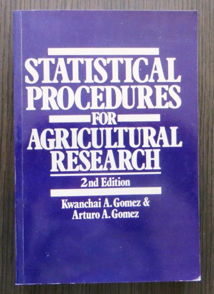 Statistical Procedures for Agricultural Research (Gomez), Boeken, Wetenschap, Gelezen, Natuurwetenschap, Verzenden