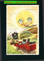 Prachtige oogjes kaart maan en poesen OOG-09, Verzamelen, Ansichtkaarten | Themakaarten, 1940 tot 1960, Gelopen, Verzenden