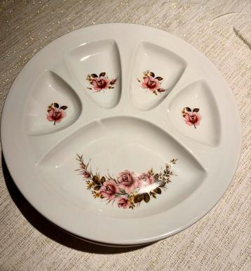 6 Brocante Fondue/Gourmetborden - Puntgaaf! beschikbaar voor biedingen