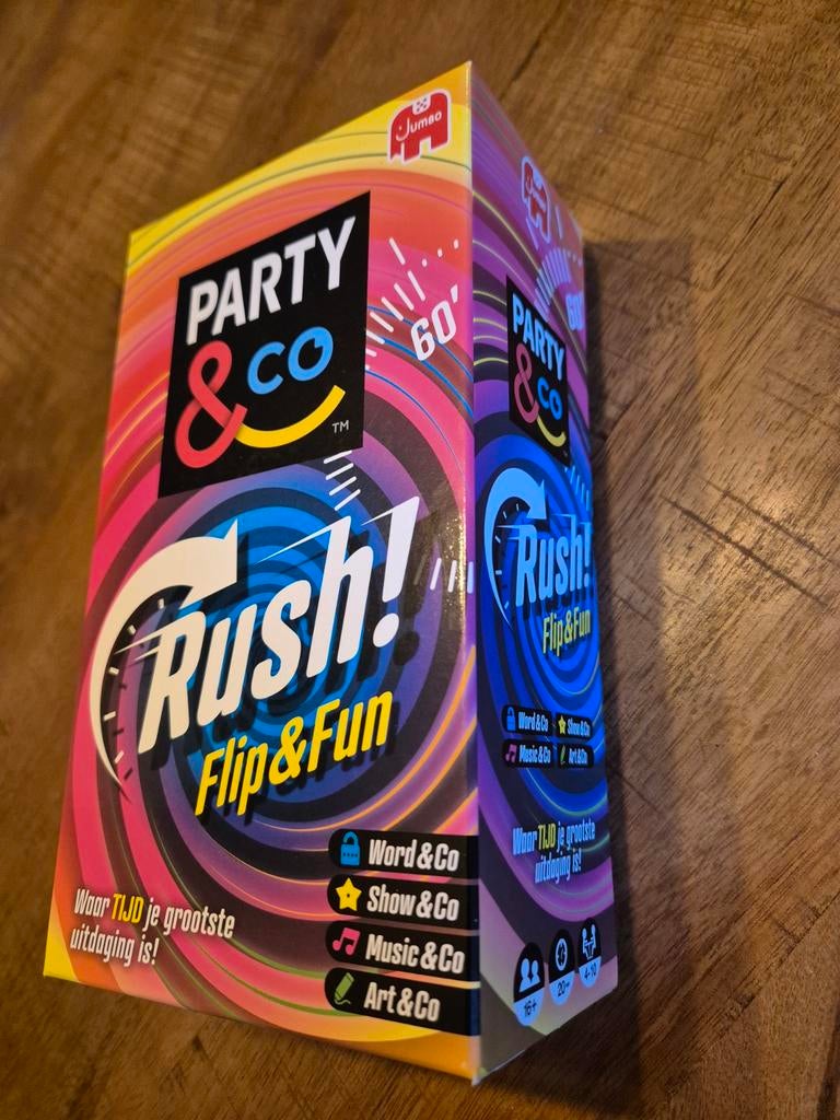 Party & Go Rush Flip&Fun, Hobby en Vrije tijd, Gezelschapsspellen | Bordspellen, Ophalen of Verzenden, Zo goed als nieuw