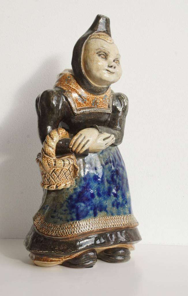 Balzar Kopp groot keramiek beeld 42 cm hoog zeer gaaf. Uitdr, Antiek en Kunst, Kunst | Beelden en Houtsnijwerken, Ophalen of Verzenden