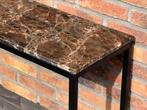 Marmeren Side Table Dark emperador bruin zwart aime te, Huis en Inrichting, Tafels | Sidetables, Ophalen, 100 tot 150 cm, Zo goed als nieuw