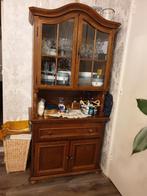 Gratis Houten Buffetkast met Glazen Deuren, Huis en Inrichting, Kasten | Buffetkasten, Gebruikt, Eikenhout, Landelijk, 150 tot 200 cm