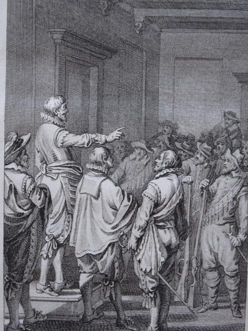 gravure Ripperda spreekt burgers Haarlem toe Vinkeles 1790, Antiek en Kunst, Kunst | Etsen en Gravures, Verzenden