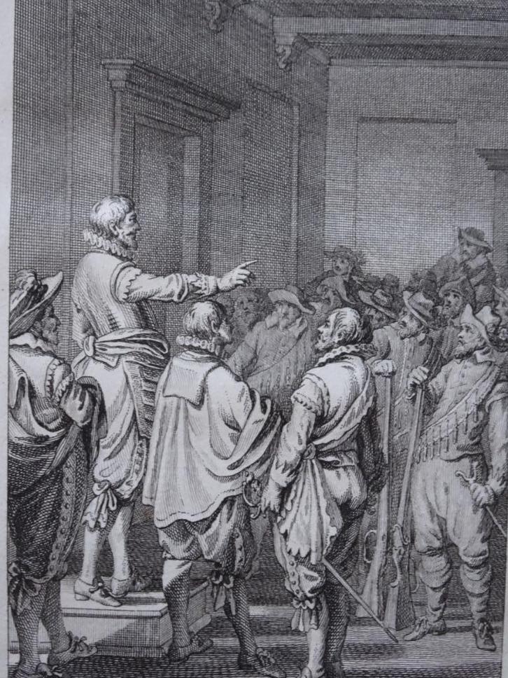 gravure Ripperda spreekt burgers Haarlem toe Vinkeles 1790, Antiek en Kunst, Kunst | Etsen en Gravures, Verzenden