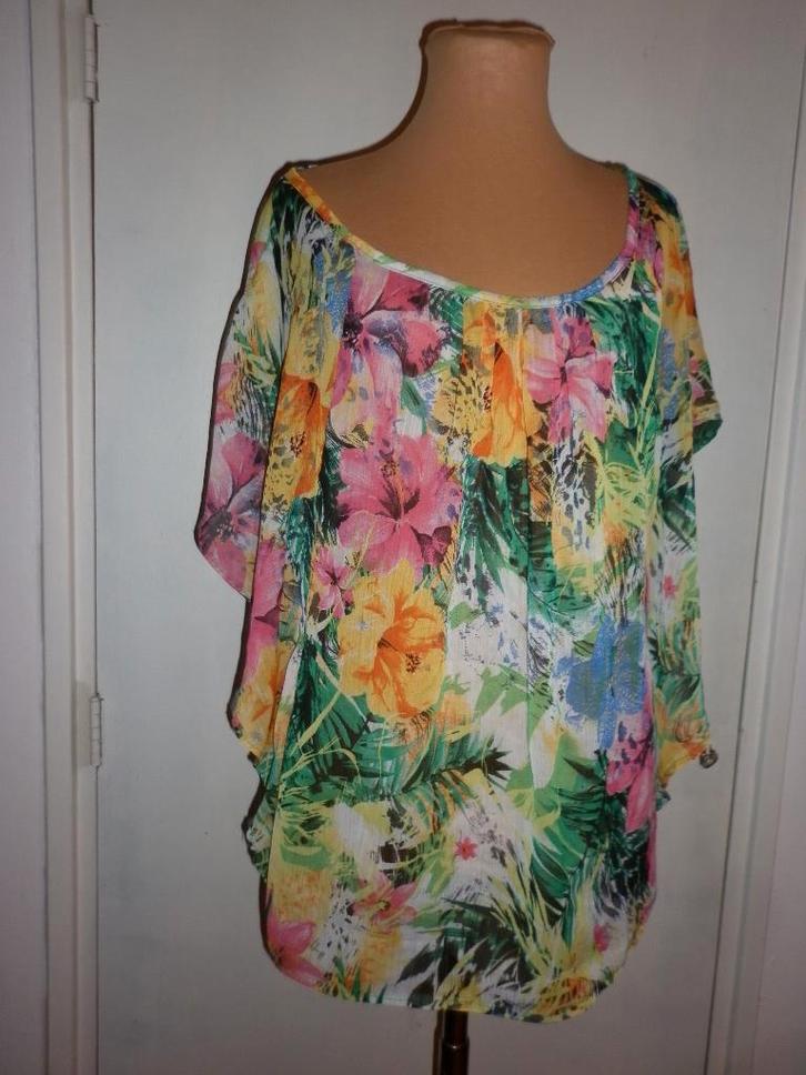 voile blouse maat large merk : John Cabot, Kleding | Dames, Blouses en Tunieken, Zo goed als nieuw, Maat 42/44 (L), Overige kleuren