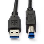 USB A naar USB B kabel | 1 meter | USB 3.0 (100% koper), Computers en Software, Pc- en Netwerkkabels, Ophalen of Verzenden, Zo goed als nieuw