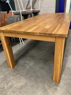 eettafel vergadertafel massief eikenhout  220 x 100 cm, 100 tot 150 cm, Eikenhout, 200 cm of meer, Ophalen of Verzenden