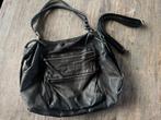 Lederen handtas, Sieraden, Tassen en Uiterlijk, Tassen | Damestassen, Ophalen of Verzenden, Gebruikt, Zwart, Handtas