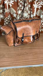 Vintage grote tas werktas, Sieraden, Tassen en Uiterlijk, Tassen | Damestassen, Ophalen, Gebruikt, Bruin, Overige typen