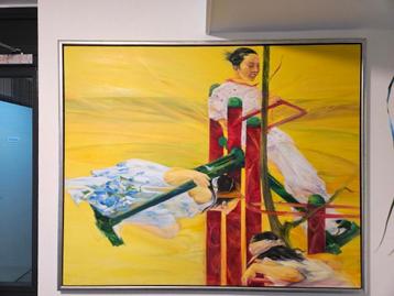 Olieverf Schilderij groot van Liu Jian. (China 2007) beschikbaar voor biedingen