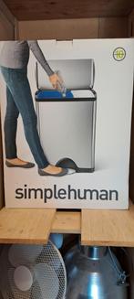 Simplehuman Rectangular Classic Recycler Prullenbak46L NIEUW, Minder dan 50 cm, Nieuw, Kunststof, Ophalen of Verzenden