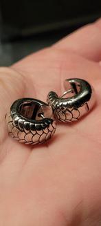 Ti Sento zilveren oorbellen klapcreolen python, Sieraden, Tassen en Uiterlijk, Oorbellen, Ophalen of Verzenden, Zo goed als nieuw