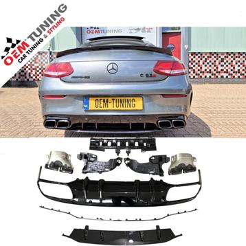 C63 AMG Diffuser | Coupe C205 A205 | 2014-2020 | Full Black beschikbaar voor biedingen