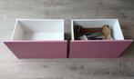 IKEA Besta lades 2 stuks met roze fronten 60x38cm, Minder dan 100 cm, 25 tot 50 cm, Minder dan 150 cm, Zo goed als nieuw