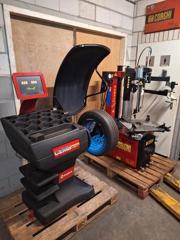 Set bandenapparaat balanceer machine Corghi hulparm Cemb l beschikbaar voor biedingen