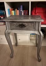 Barok nachtkastje / sidetable met oosterse invloeden, Minder dan 55 cm, Gebruikt, Rechthoekig, Hout