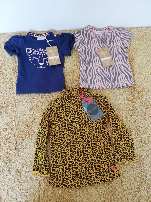 Kleding bundel shirtjes meisje 3 stuks dierenprints 62,68,80, Kinderen en Baby's, Babykleding | Baby-kledingpakketten, Nieuw, Maat 62