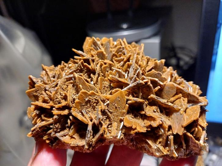 Nad4 Chocolade Bruine Bariet Nador Marokko unieke vondst, Verzamelen, Mineralen en Fossielen, Mineraal, Ophalen of Verzenden