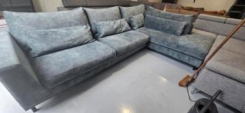 Velvet groen room 108 hoekbank  beschikbaar voor biedingen