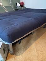 Donkerblauwe IKEA inklapbare slaapbank met opbergruimte, Ophalen, Gebruikt, Blauw, Tweepersoons