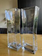 2 Hoge glazen vazen, Ophalen, Overige kleuren, Minder dan 50 cm, Glas