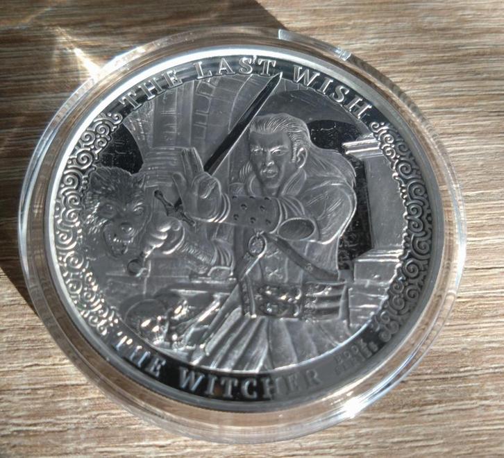 Zilver 2 oz munt - The Witcher - The Last Witch - 2023 Niue, Postzegels en Munten, Edelmetalen en Baren, Zilver, Ophalen