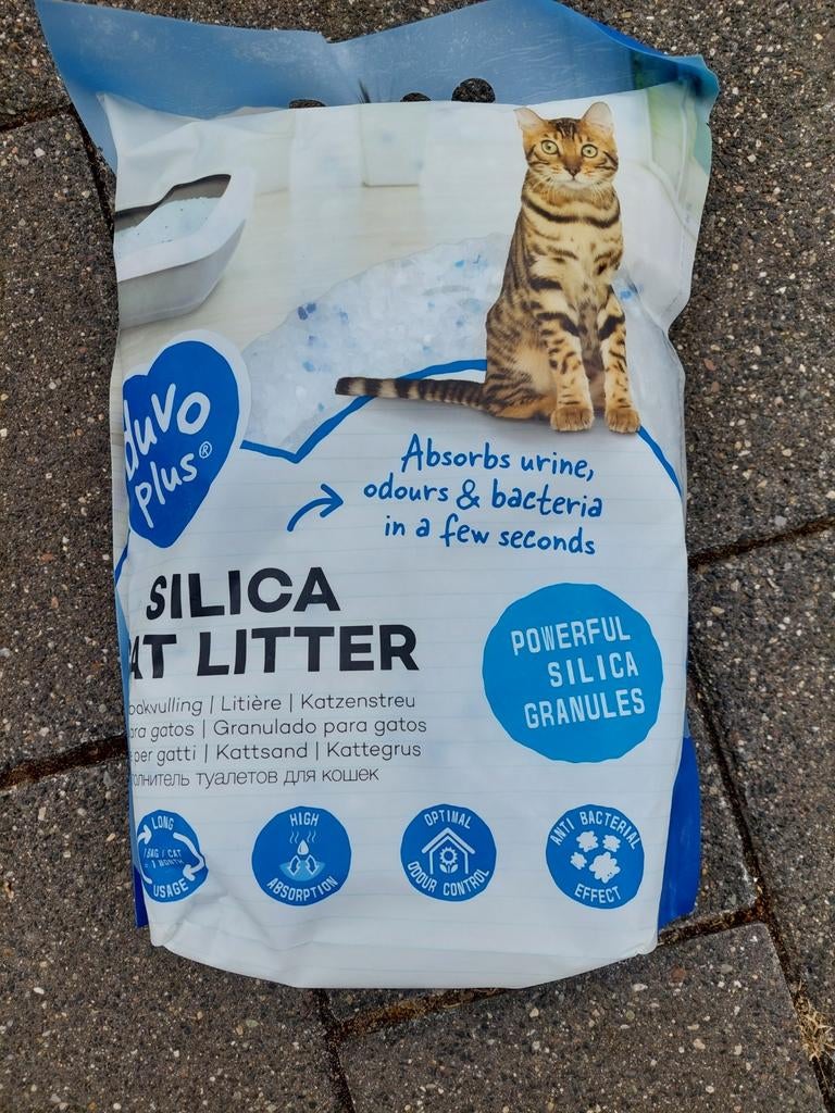 Duvo sillica kattenbakvulling 25 liter, Dieren en Toebehoren, Kattenbakken, Ophalen of Verzenden, Nieuw