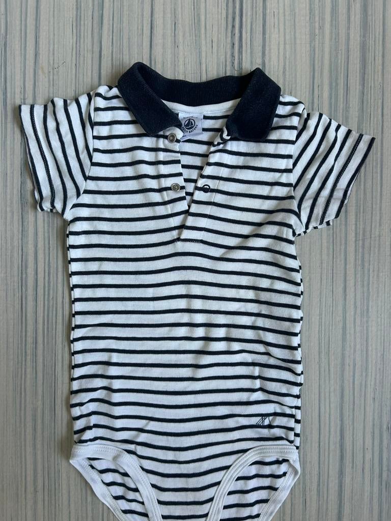 Romper Petit Bateau gestreept, Kinderen en Baby's, Ophalen of Verzenden, Zo goed als nieuw, Jongen, Nacht- of Onderkleding