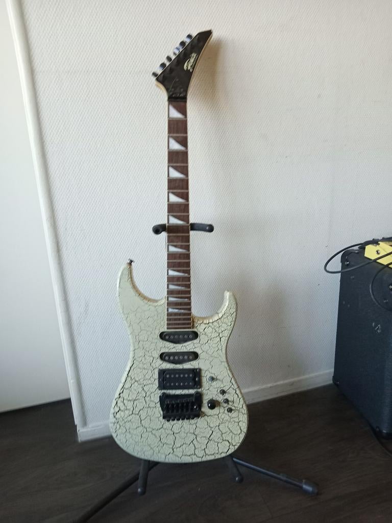 Fenix Electrische Gitaar Young Chang - Uniek Crackle Design, Ophalen of Verzenden, Gebruikt, Solid body, Overige merken
