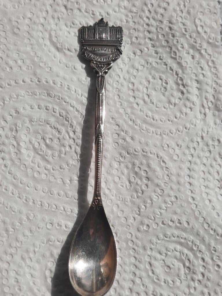 Antiek lepeltje Kurhaus Scheveningen met keurmerk, Antiek en Kunst, Antiek | Bestek, Ophalen of Verzenden